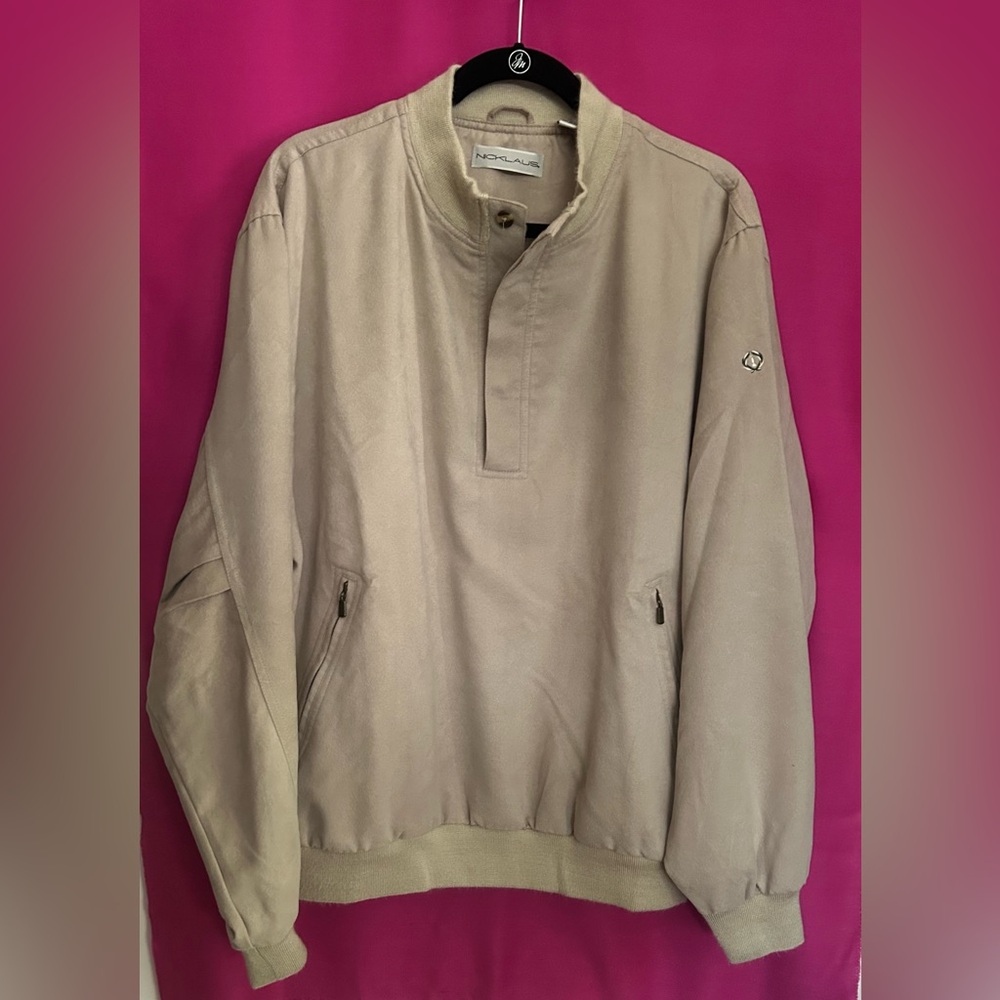 Nicklaus Sueded Half Button Pull-Over Jacket